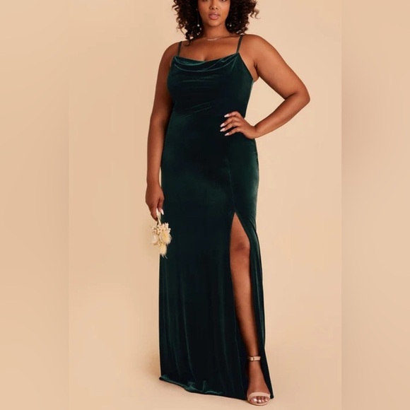 BIRDY GREY Ash Dress Velvet Emerald - Picture 3 of 11